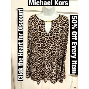 Michael Kors Open Back Shear Tunic Bat‎ wing Sleeve Sz L